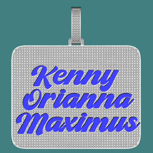 CUSTOM LETTER NECKLACE 3D BIG SQUARE