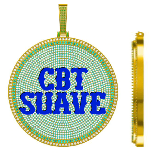 CUSTOM LETTER NECKLACE 3D BIG DISC