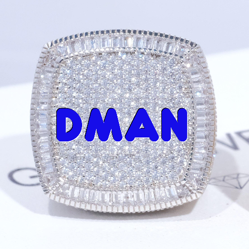 CUSTOM LETTER 3D ICED RING