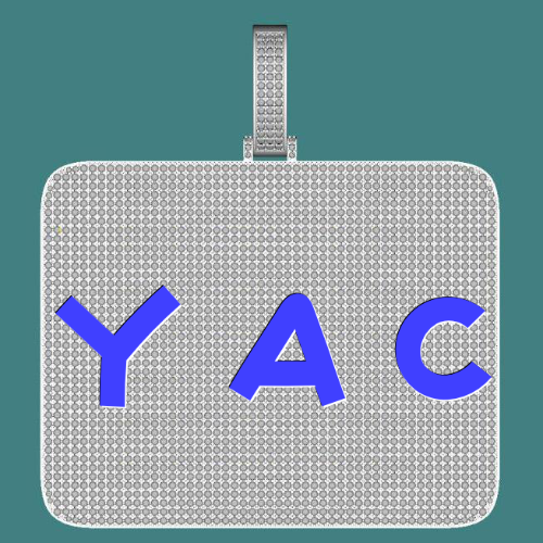 CUSTOM LETTER NECKLACE 3D BIG SQUARE