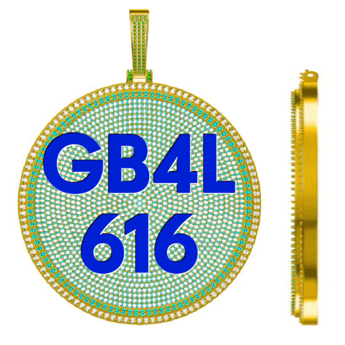 CUSTOM LETTER NECKLACE 3D BIG DISC