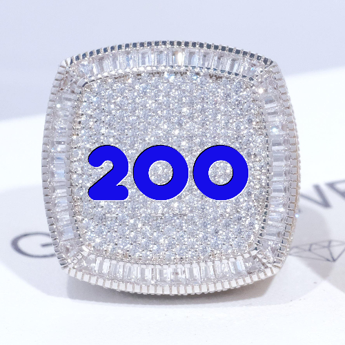 CUSTOM LETTER 3D ICED RING