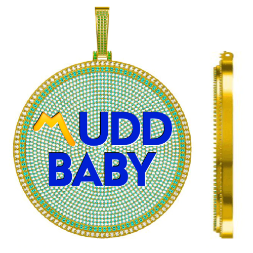 CUSTOM LETTER NECKLACE 3D BIG DISC