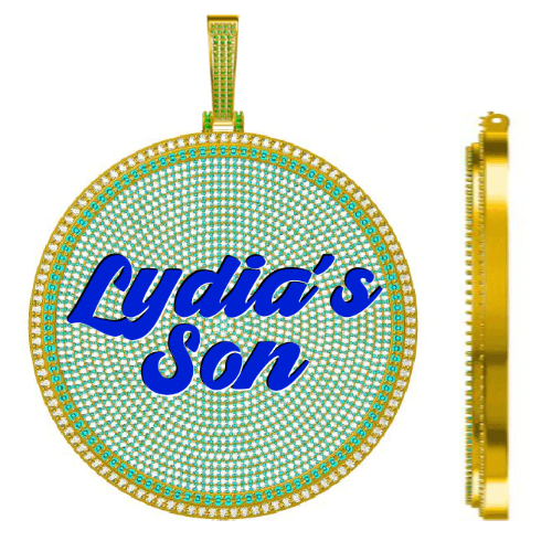 CUSTOM LETTER NECKLACE 3D BIG DISC