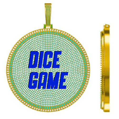 CUSTOM LETTER NECKLACE 3D BIG DISC