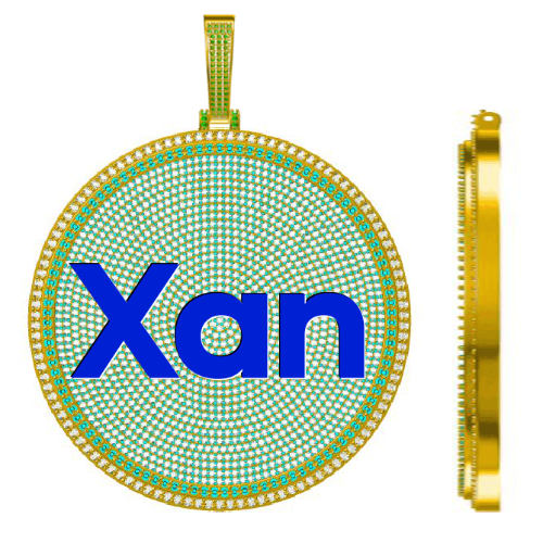 CUSTOM LETTER NECKLACE 3D BIG DISC