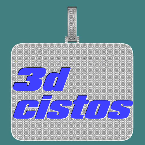 CUSTOM LETTER NECKLACE 3D BIG SQUARE