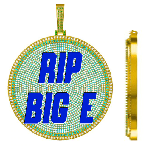 CUSTOM LETTER NECKLACE 3D BIG DISC