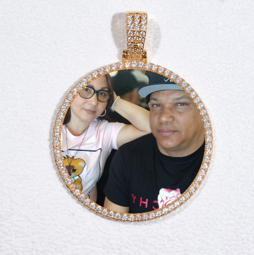 MEDIUM 3D CIRCLE CUSTOM PICTURE PENDANT