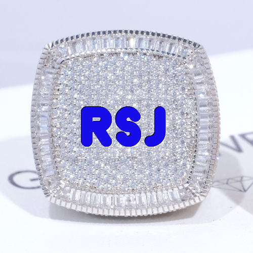 CUSTOM LETTER 3D ICED RING