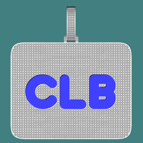 CUSTOM LETTER NECKLACE 3D BIG SQUARE