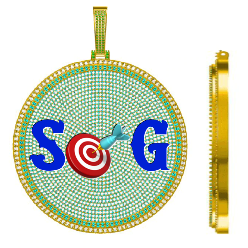 CUSTOM LETTER NECKLACE 3D BIG DISC