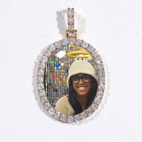 3D Oval Custom Picture Pendant