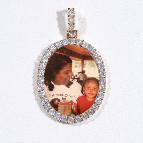 3D Oval Custom Picture Pendant