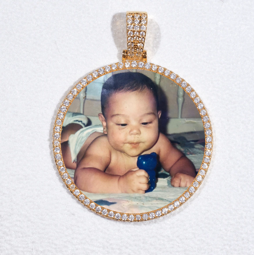 MEDIUM 3D CIRCLE CUSTOM PICTURE PENDANT