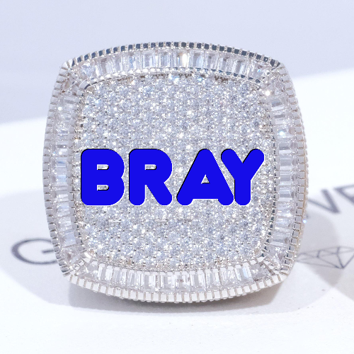 CUSTOM LETTER 3D ICED RING
