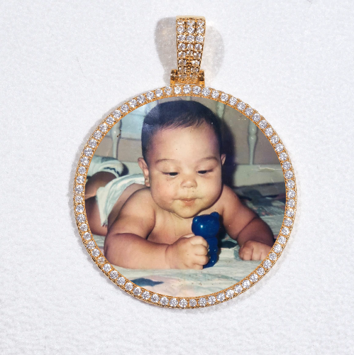 MEDIUM 3D CIRCLE CUSTOM PICTURE PENDANT