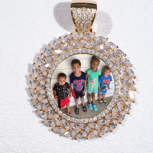 Large 3D Wheat Ear Custom Picture Pendant