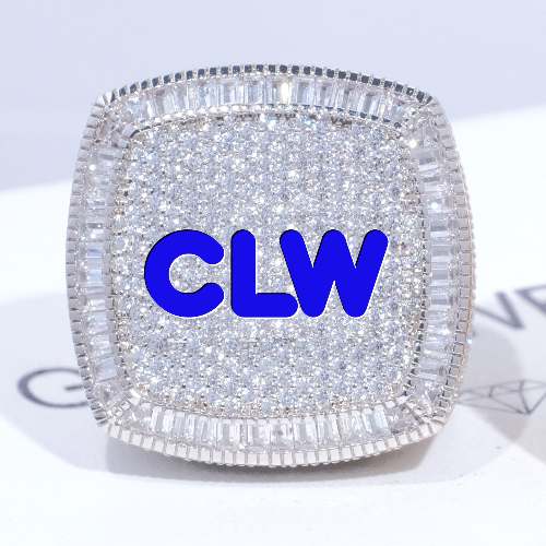 CUSTOM LETTER 3D ICED RING