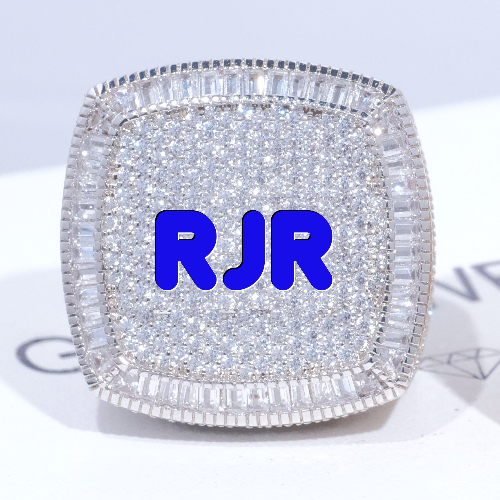 CUSTOM LETTER 3D ICED RING