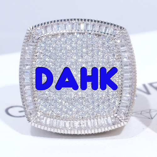 CUSTOM LETTER 3D ICED RING