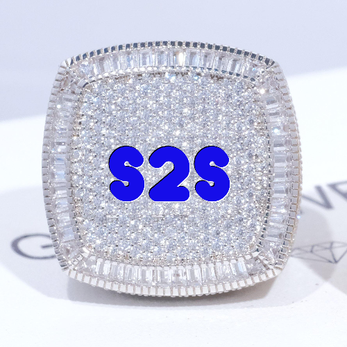 CUSTOM LETTER 3D ICED RING