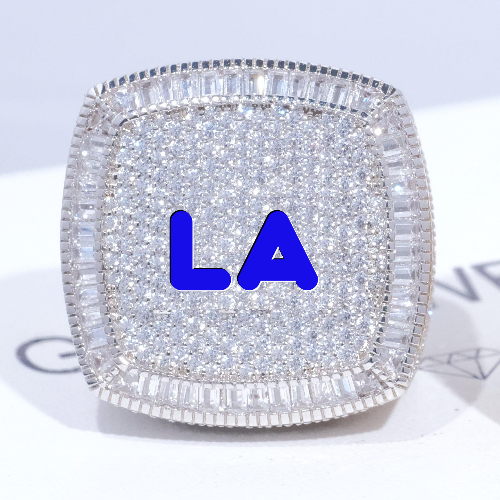 CUSTOM LETTER 3D ICED RING
