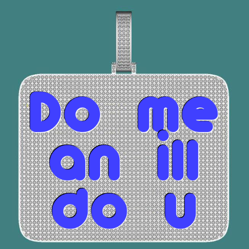CUSTOM LETTER NECKLACE 3D BIG SQUARE