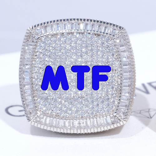 CUSTOM LETTER 3D ICED RING