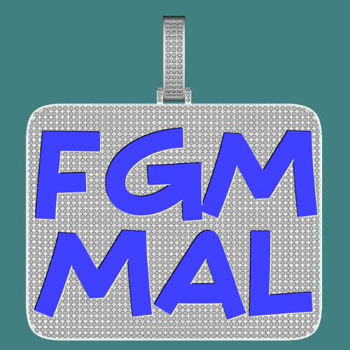 CUSTOM LETTER NECKLACE 3D BIG SQUARE
