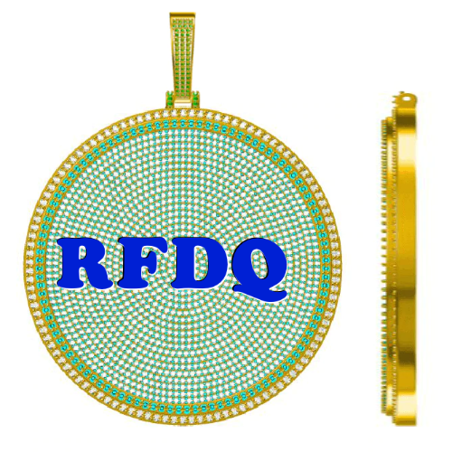 CUSTOM LETTER NECKLACE 3D BIG DISC
