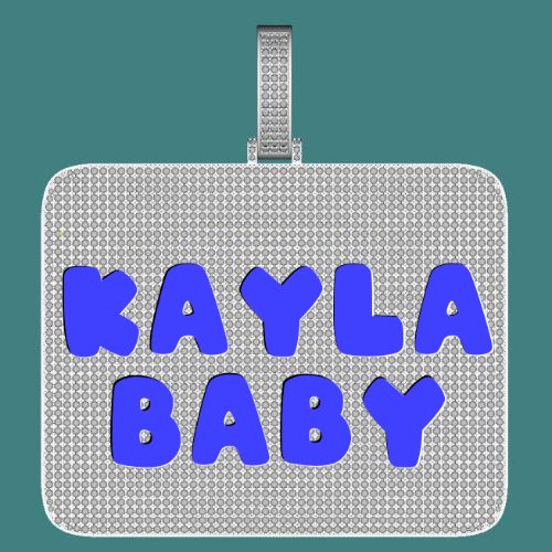 CUSTOM LETTER NECKLACE 3D BIG SQUARE