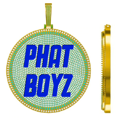 CUSTOM LETTER NECKLACE 3D BIG DISC