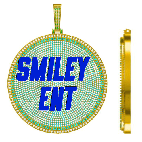 CUSTOM LETTER NECKLACE 3D BIG DISC