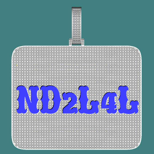 CUSTOM LETTER NECKLACE 3D BIG SQUARE