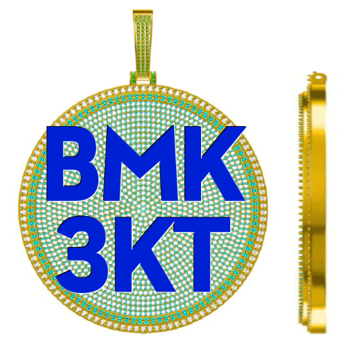 CUSTOM LETTER NECKLACE 3D BIG DISC