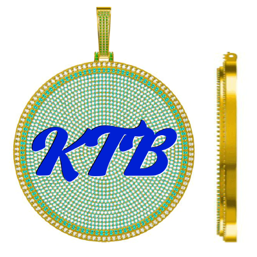 CUSTOM LETTER NECKLACE 3D BIG DISC