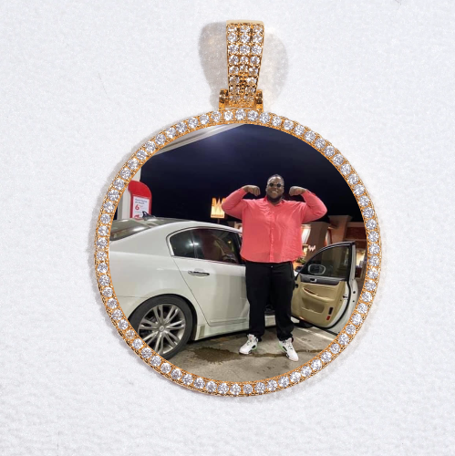 MEDIUM 3D CIRCLE CUSTOM PICTURE PENDANT