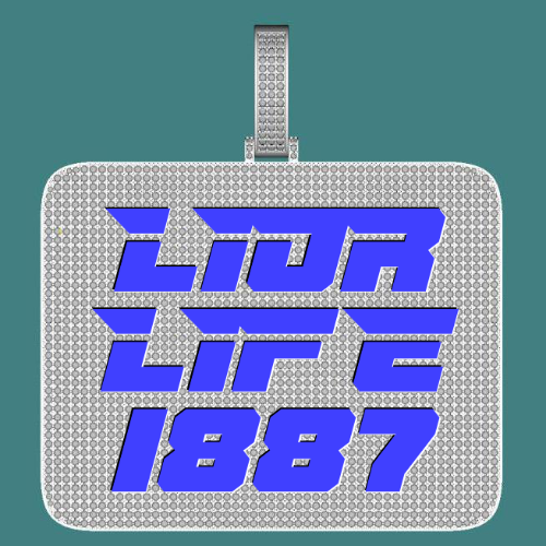 CUSTOM LETTER NECKLACE 3D BIG SQUARE