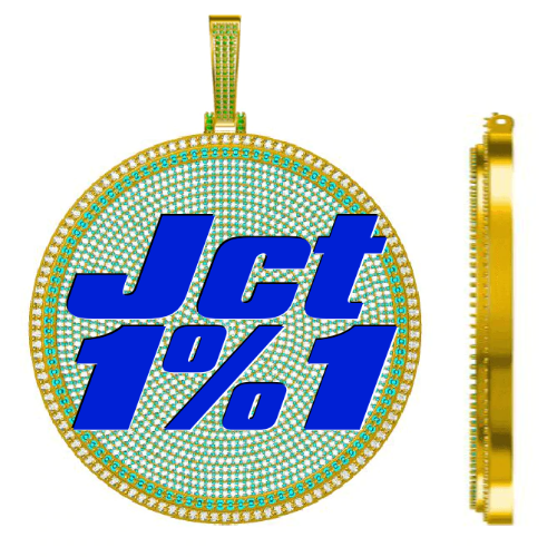 CUSTOM LETTER NECKLACE 3D BIG DISC