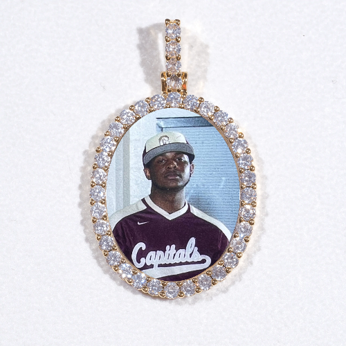 3D Oval Custom Picture Pendant