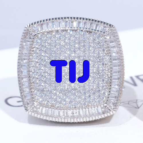 CUSTOM LETTER 3D ICED RING
