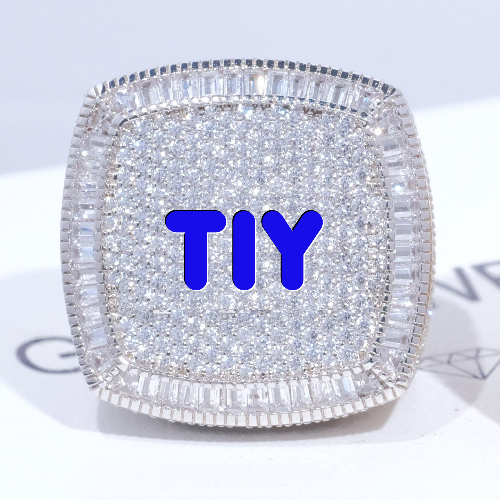 CUSTOM LETTER 3D ICED RING
