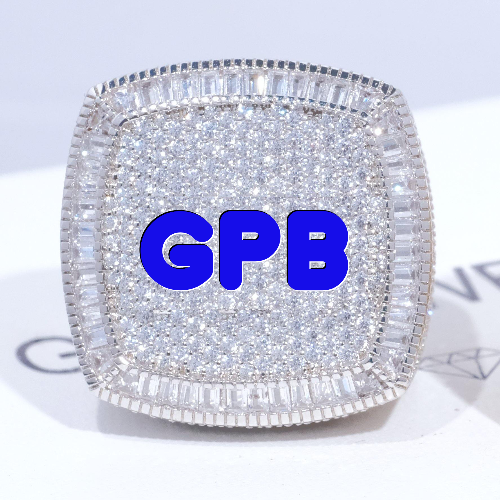 CUSTOM LETTER 3D ICED RING