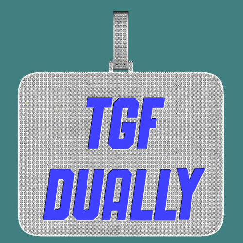 CUSTOM LETTER NECKLACE 3D BIG SQUARE