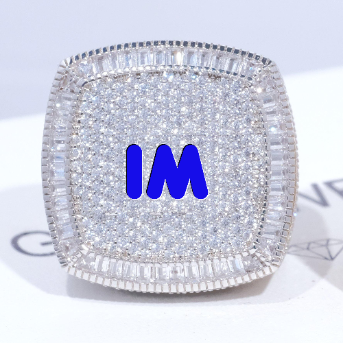 CUSTOM LETTER 3D ICED RING
