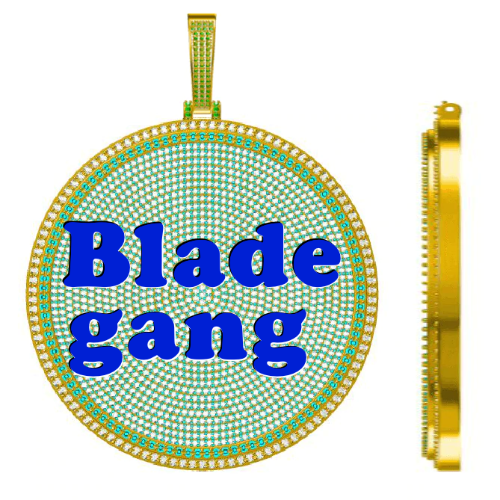 CUSTOM LETTER NECKLACE 3D BIG DISC