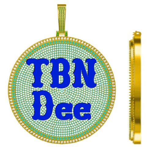 CUSTOM LETTER NECKLACE 3D BIG DISC