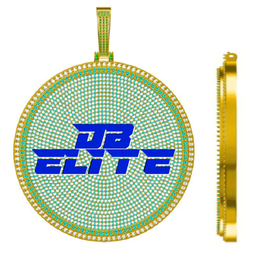 CUSTOM LETTER NECKLACE 3D BIG DISC