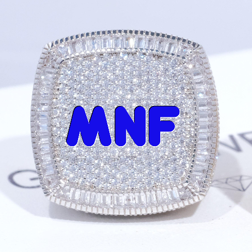 CUSTOM LETTER 3D ICED RING